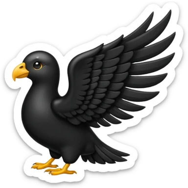 Black left wing emoji i can copy and paste sticker