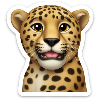 Heart with cheetah print sticker