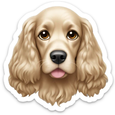cockerspaniel beige sticker