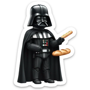 Dark vador avec une baguette sticker