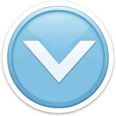 A light blue or brown circle with a white checkmark inside it. sticker