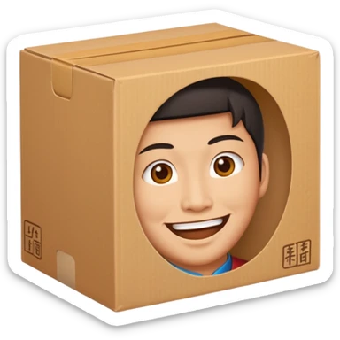 chinese Ming god hold carton box sticker