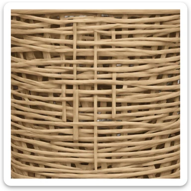 Rattan laundry basket  sticker