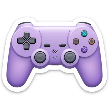 pastel purple and white gradients PlayStation controller  sticker