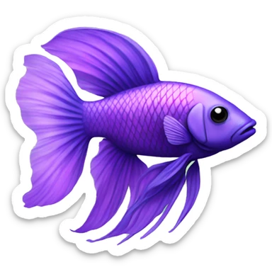 purple beta fish sticker