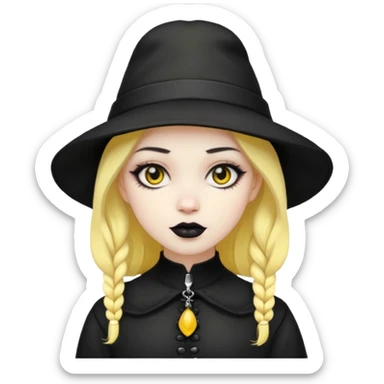 gothic with yellow hat sticker