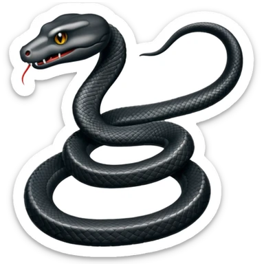 Snake black shadow sticker