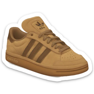 Brown suede adidas sneaker gum sole sticker