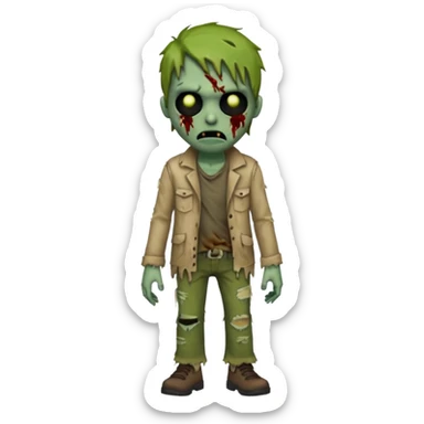 Walking zombie emoji  sticker
