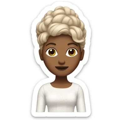 light brown hair woman with candomblé outfit sticker