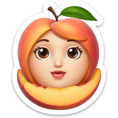 Lovely peaches the internet influencer sticker
