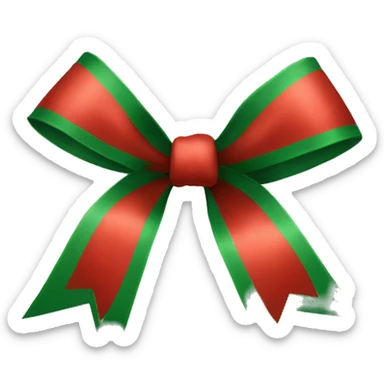A Christmas bow sticker