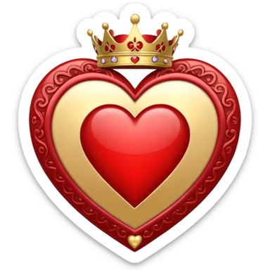 King of Hearts poker card  with out the card only the symbols sticker