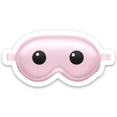 Light Pink Satin Sleep Mask sticker