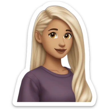 Ariana grande queue de cheval sticker