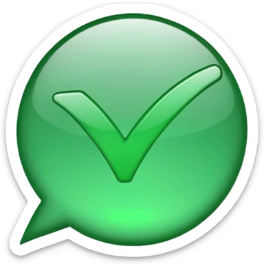 Green check mark no background sticker
