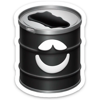 black oil barrel sticker