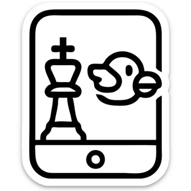 Chess flappy bird game  sticker
