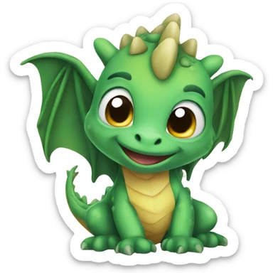 Cute baby dragon sticker