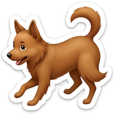 dog chasing his tail sticker