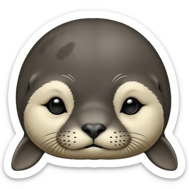 Frowning Sleeping seal  sticker