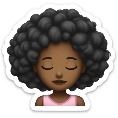A black girl sleeping  sticker