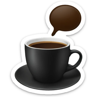 Black coffee cup and coffee. sticker