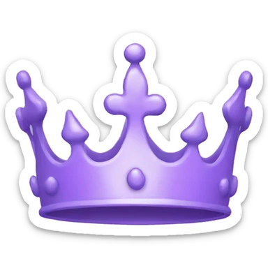 Pastel purple crown sticker