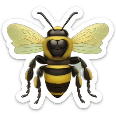Bramble bee transformer sticker