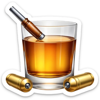 Bullets and Whiskey sticker