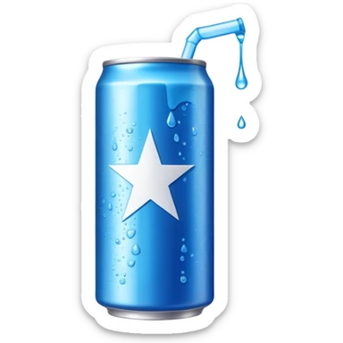 energy drink with flavoring sticker