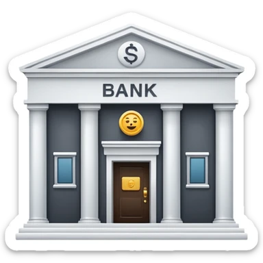 Emoji de banco estilo iOS OSEA UN BANCO, LA ESTRUCTURA NO UNA CARA sticker