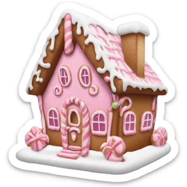 pink gingerbread house sticker