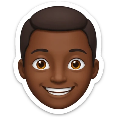 really dark black person sticker