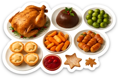 Christmas food, remove background sticker