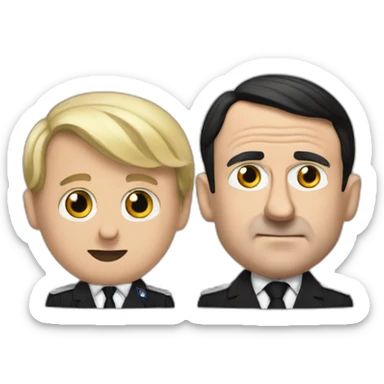 Hitler et macron sticker