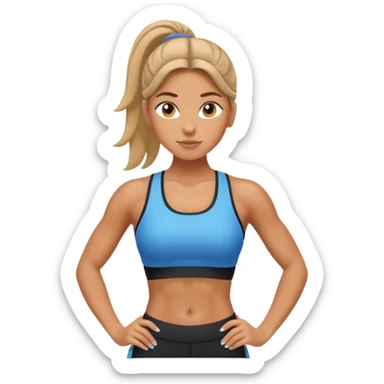 Gym Girl vertical image sticker