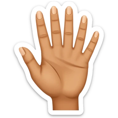 A hand with index, middle and index finger extended sticker