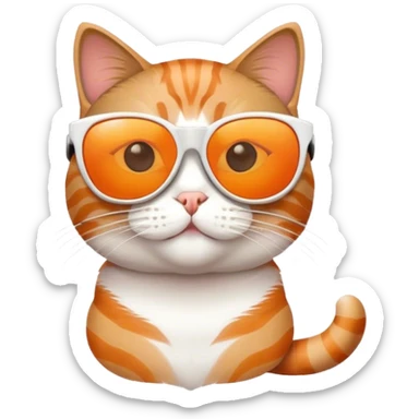 Cat with sunglasses sticker