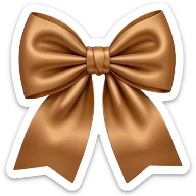 Light Brown bow sticker