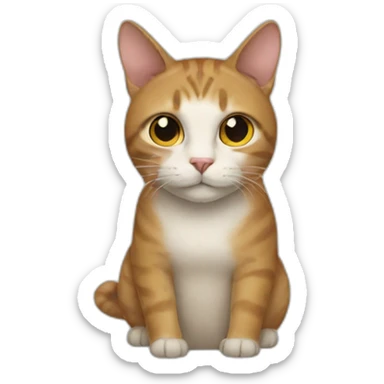 a cat and human combined sticker