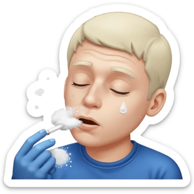 Guy snorting cocaine emoji sticker