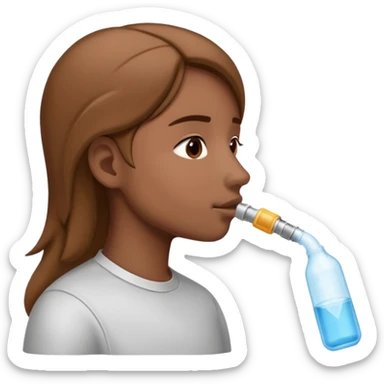 Side profile nose breathing air sticker