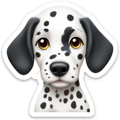 rainbow dalmatian puppy sticker