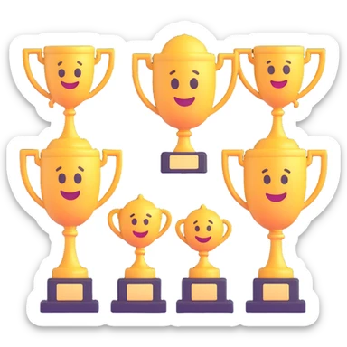 3 winners in 1st, 2nd & 3rd place emoji show  sticker