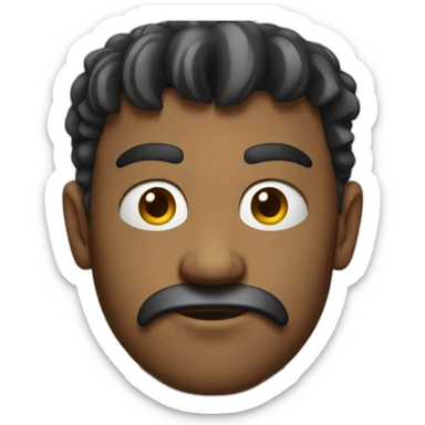 Detailed face of a pirate with a serious expression sticker