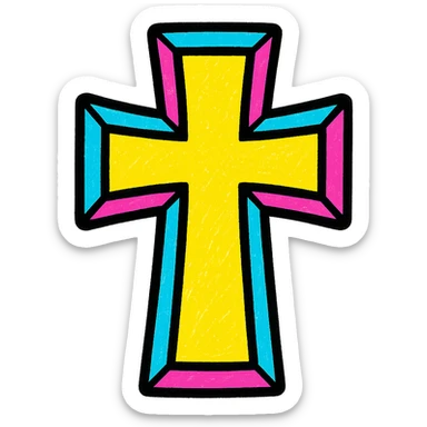 goth cross sticker