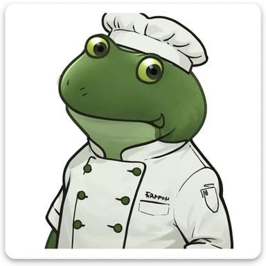 bufo in a chef coat sticker