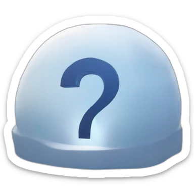 question mark sign on igloo sticker
