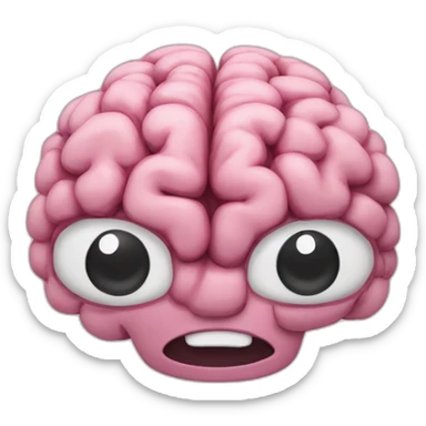 CEREBRO ANIMADO EJERCITANDO CON PESAS sticker